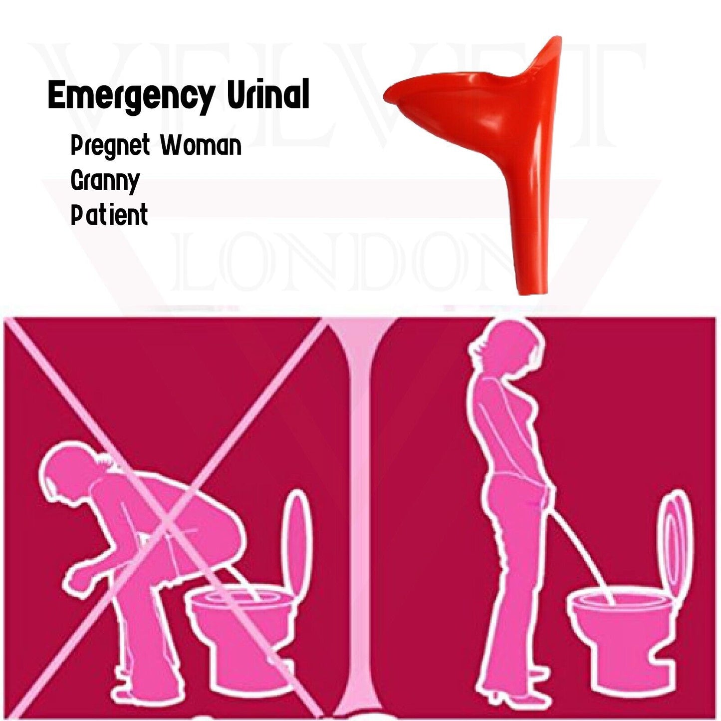 Female Urination Device Reusable Female Urinal Portable Funnel for Women Wee Cup