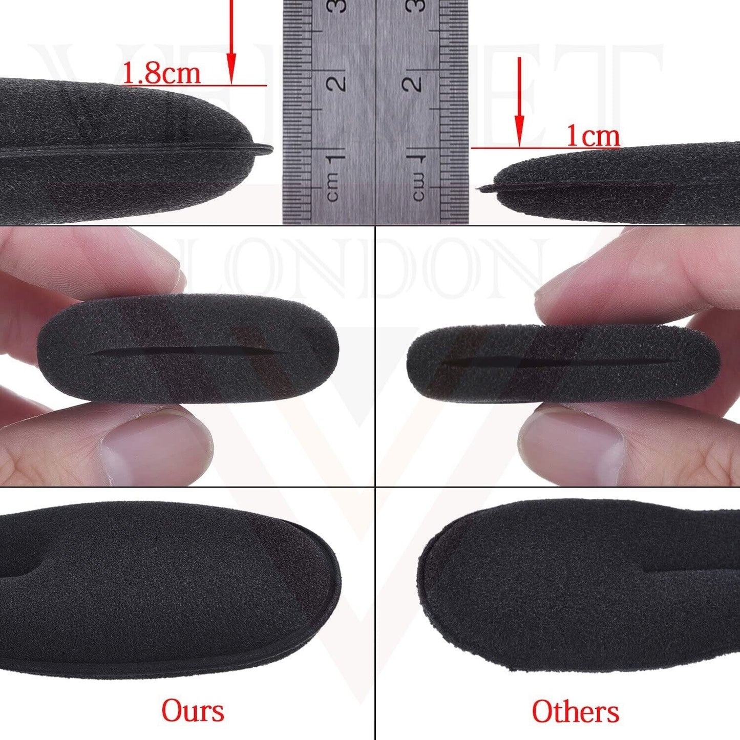 6Psc Bun Makers Upgraded Hair Holder Sponge Hair Clips Styling Donut Buns Tools
