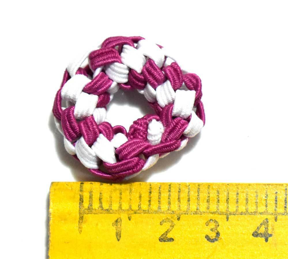 12x Knitted Girls Hair Elastic Bobble Band Endless Multi-coloured Hair Band Tie