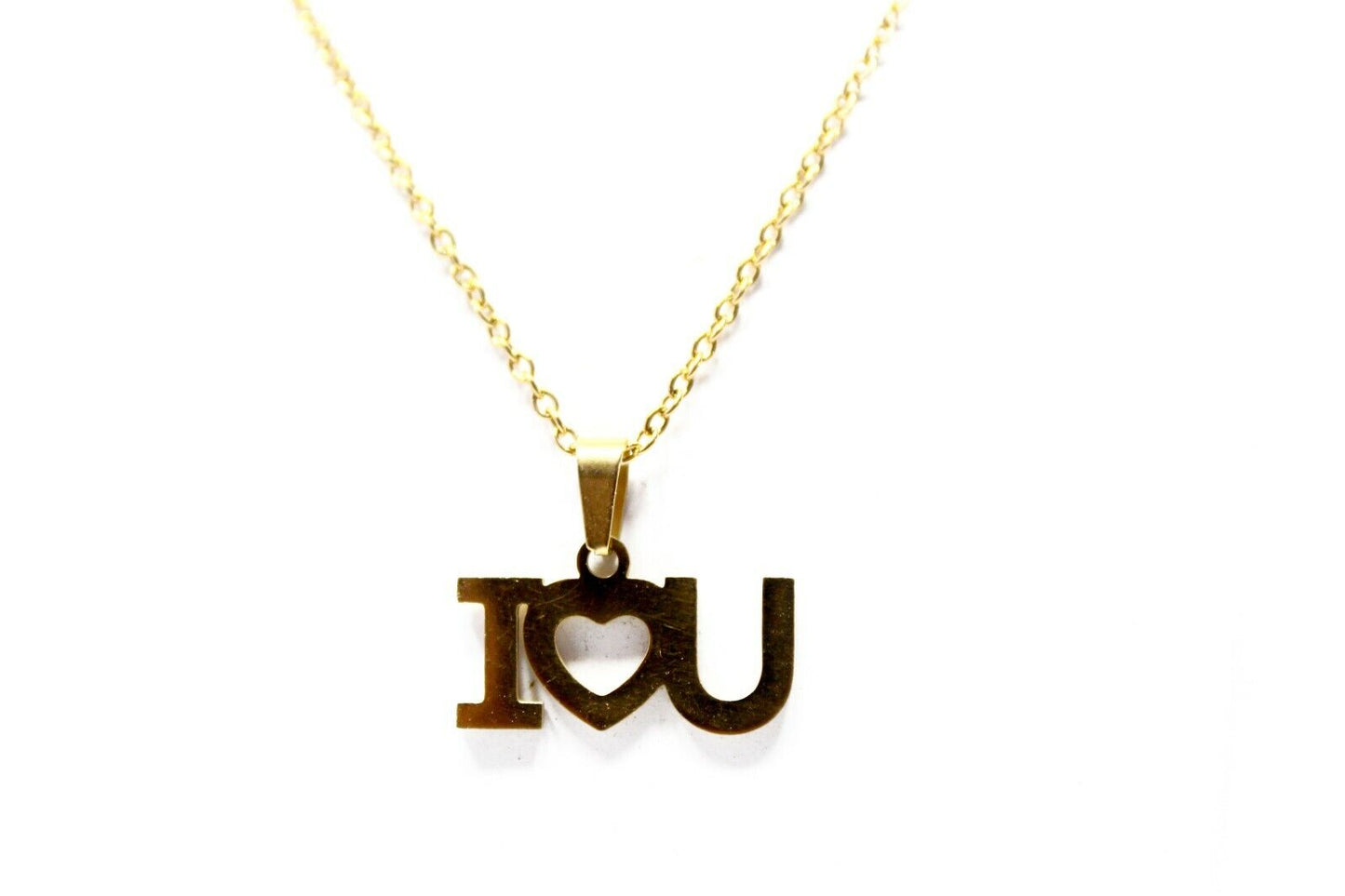 Love Choker Chain Golden Matching Pendant/Earring Girl Necklace Set Jewelry Gift