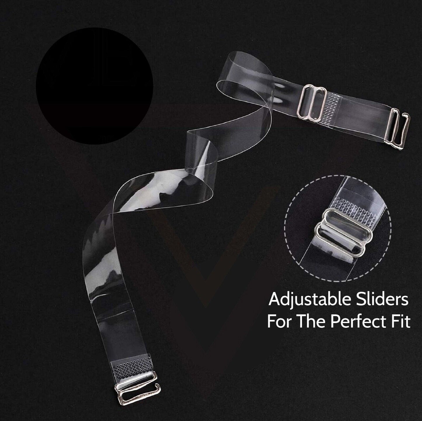 Non-Slip Invisible Clear Bra Straps ransparent Replacement Bra Shoulder Straps