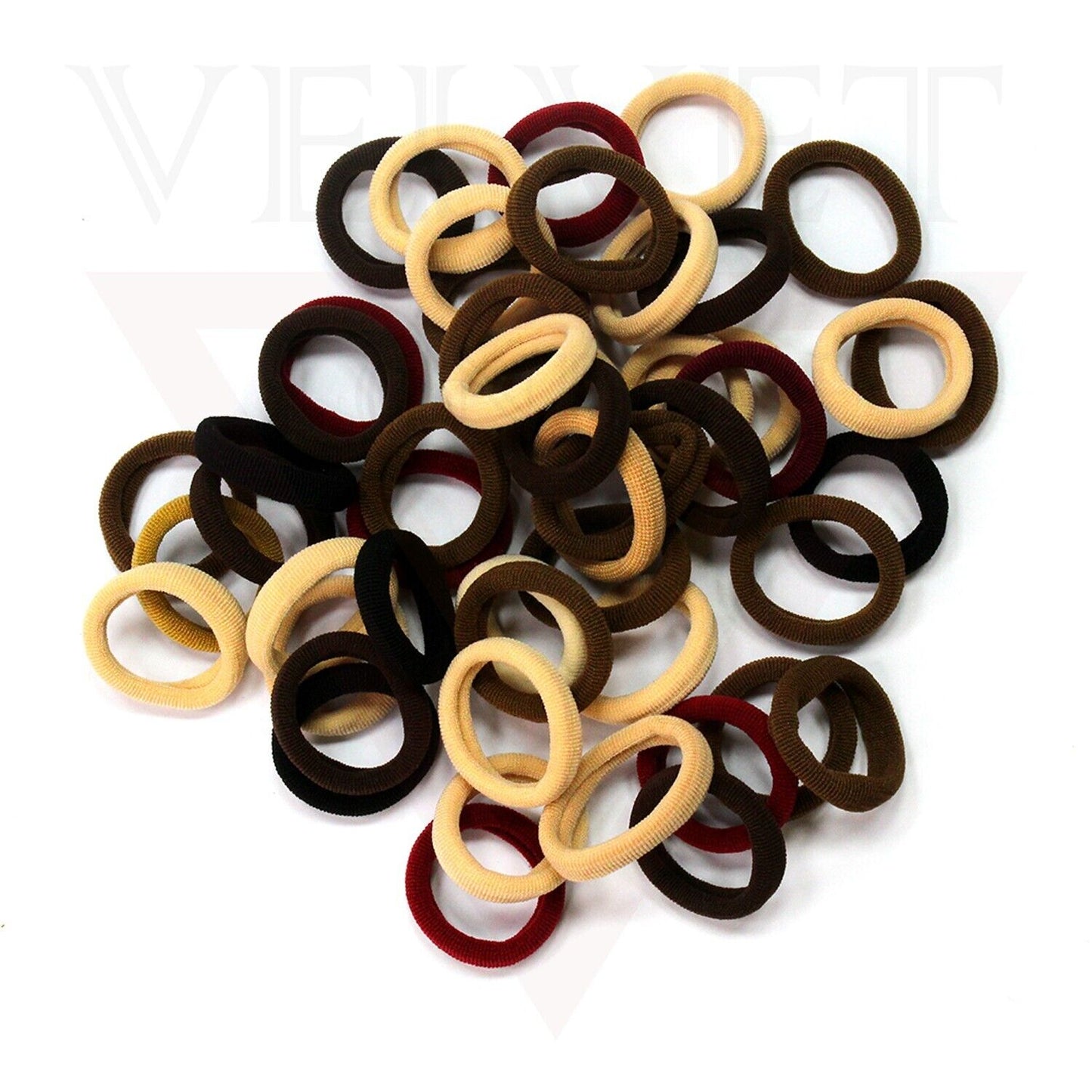 50x Baby Hair Ties Headbands Elastics Dark Hair Band Ponytail Holder Accessories