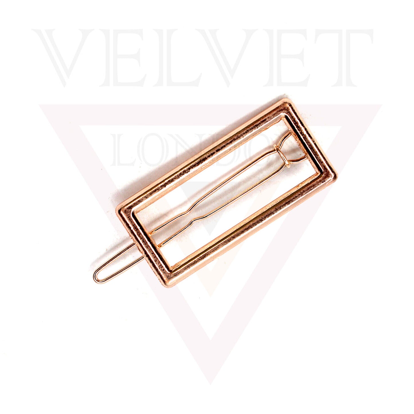 3x Rose Gold Assorted Design Hair Clips Metal Hair Pins Sliders Clips Barrettes