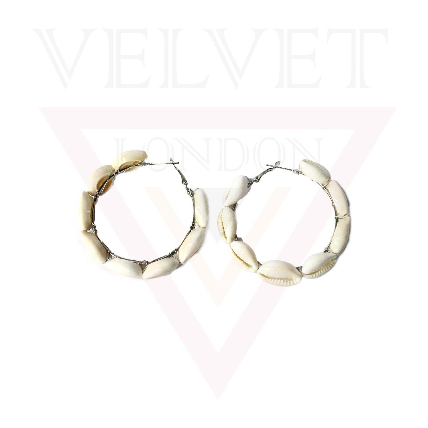 Hoop Earrings Natural Sea Shell Hoop Earring Beach Party Large Stylish Jewellery