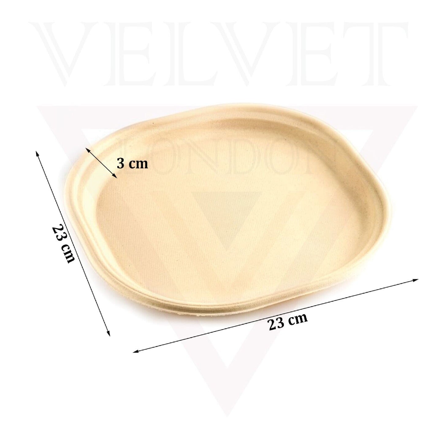9" Biodegradable Paper Plates Large & Sturdy Disposable Tableware Bagasse Plates