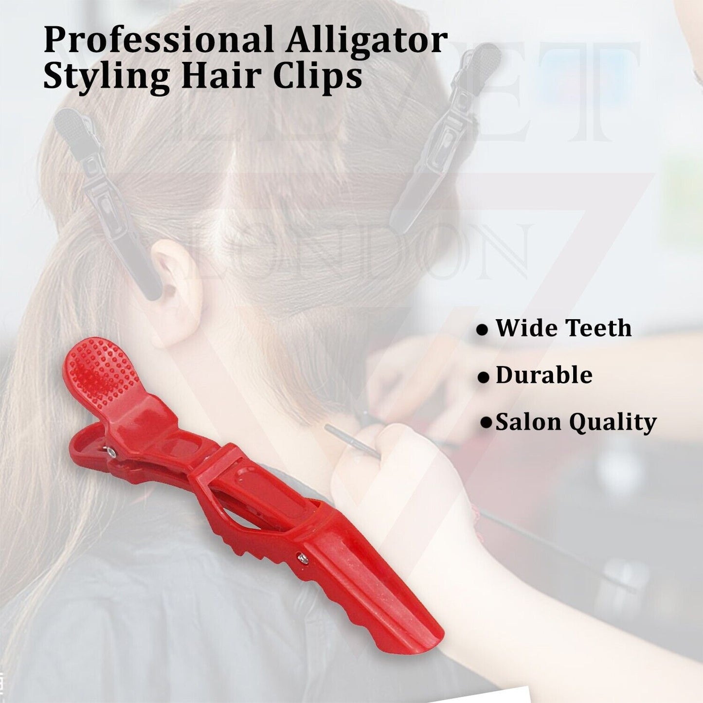 12 Pcs Crocodile Hair Clips Hair Clamp Crocodile Salon Sectioning Clamps Clip