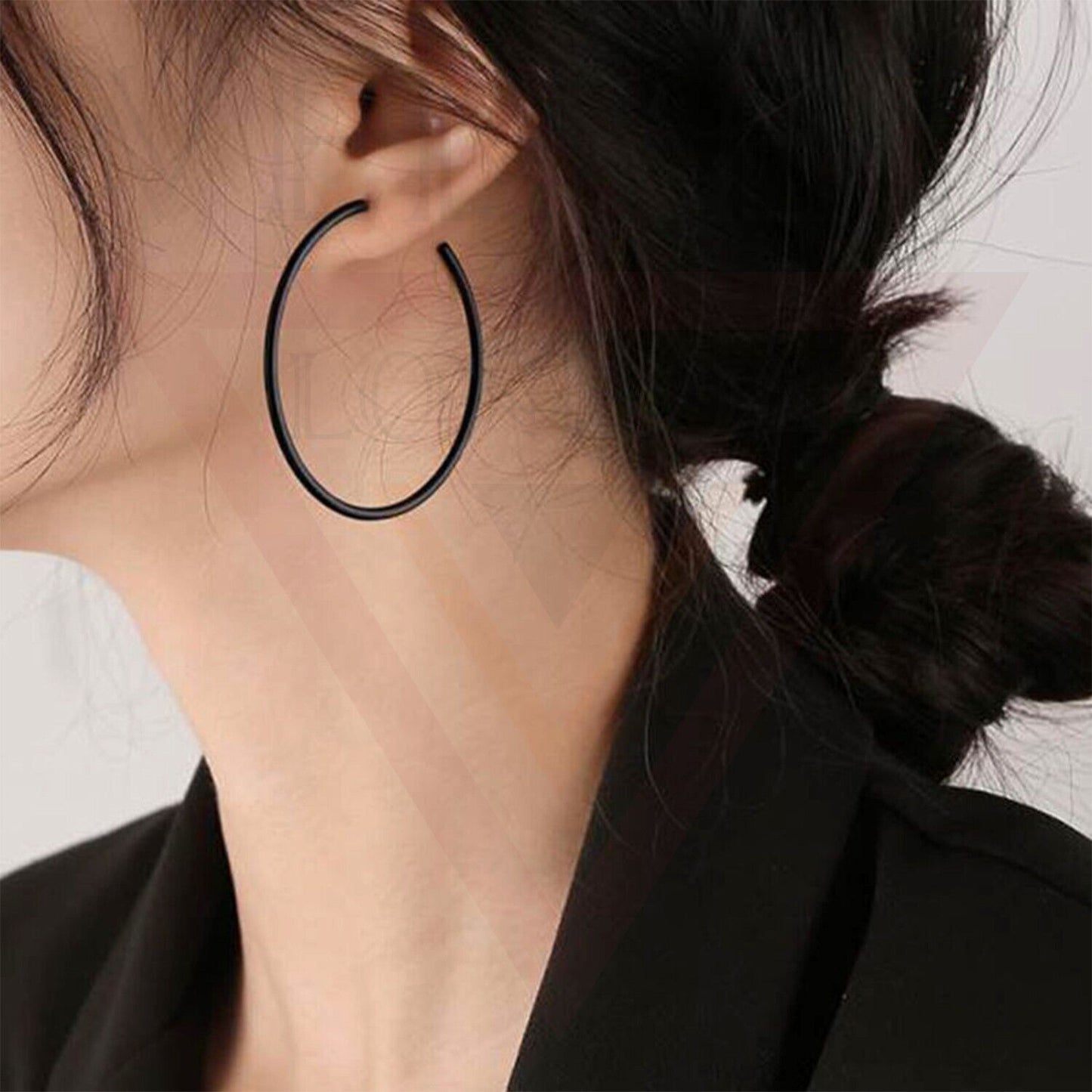 6x Round Hoop Earrings Metal Earrings Set Loop Ear Earring Set For Women Girls