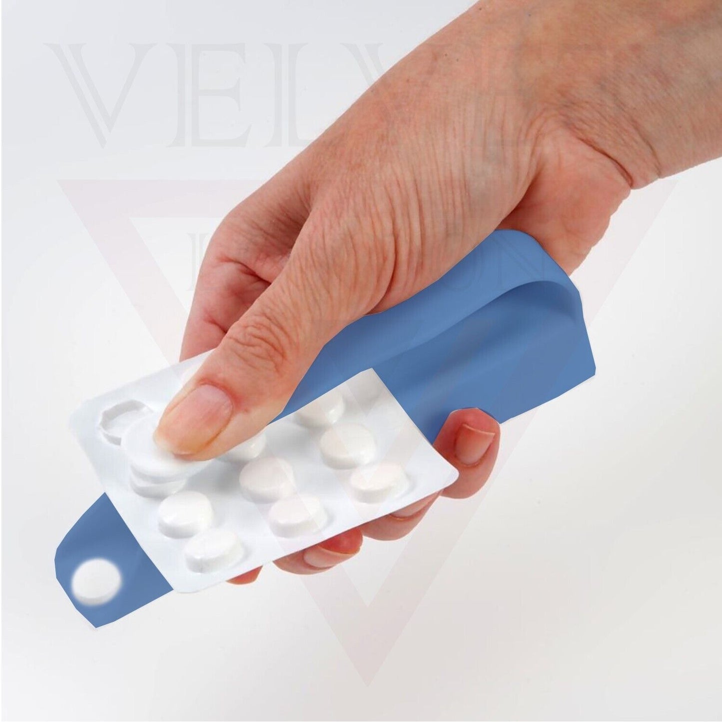 Blue Dispenser Easily & Quickly Push From Blister Transparent Portable Pack