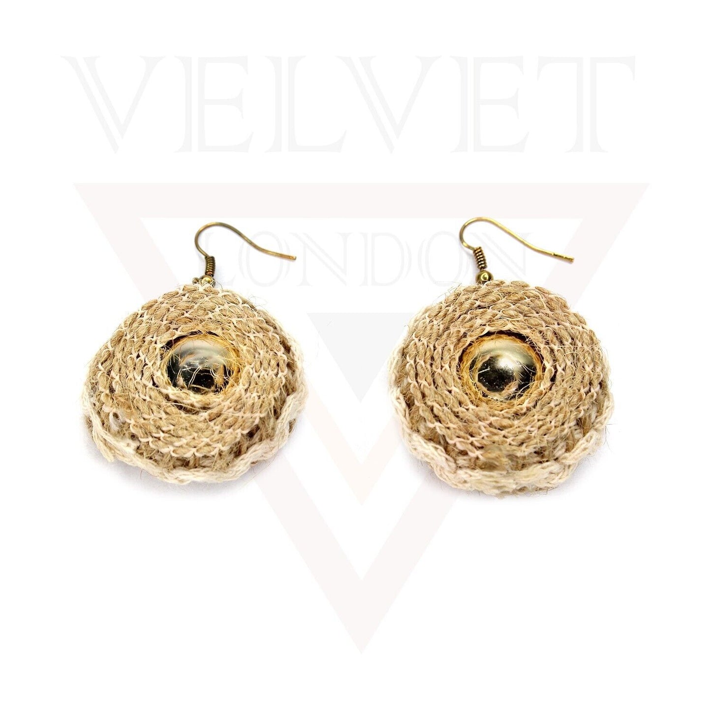 Drop Earrings Wicker Braid Lightweight Pearl Long Hoop Drop Dangle Earrings