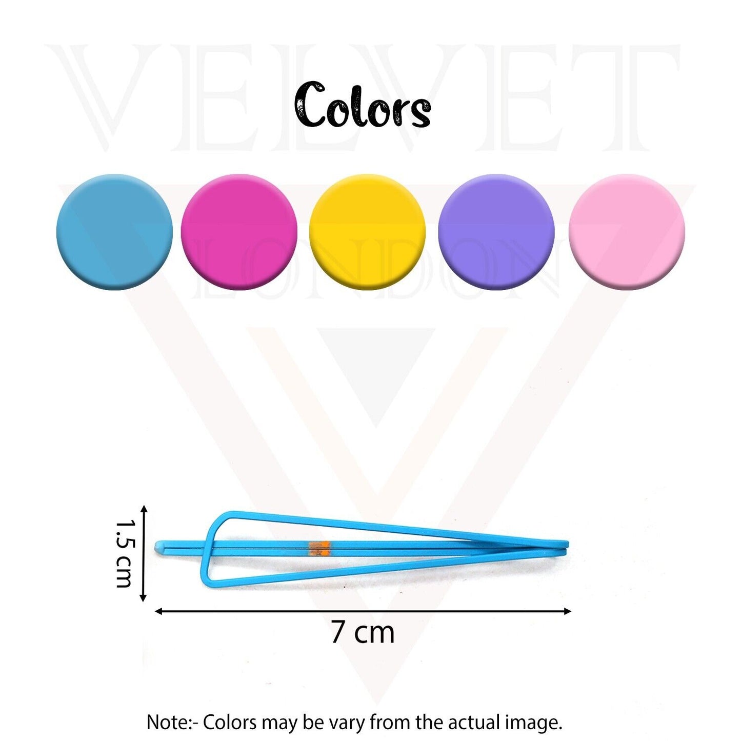 5x Hair Pins Set Triangle Hair Clips Metal Colourful Bobby Grips Hair Slides