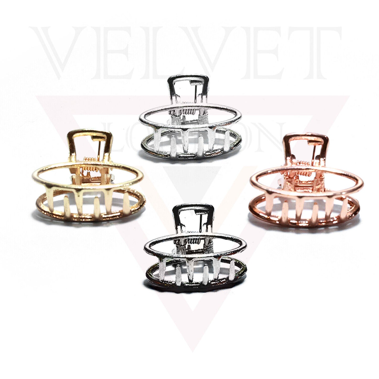 4x Small Hair Claw Metal Mini Hair Jaw Clips Tiny Hair Clamp Baby Hair Barrattes