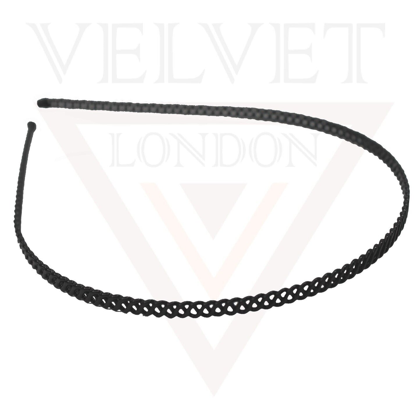 Infinity Spring Wavy Metal Black Hair Band Headband Hair Hoop Unisex Band