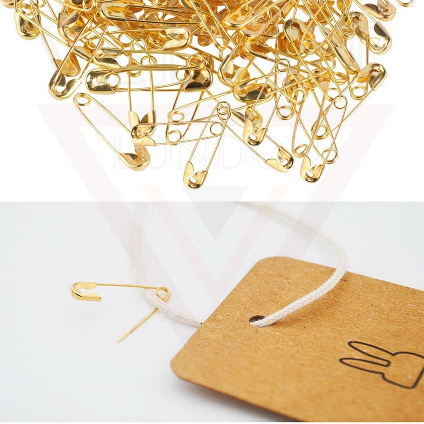 50Pcs Golden Safety Pins Needles Metal Sewing Craft Multipurpose Durable 2 CM