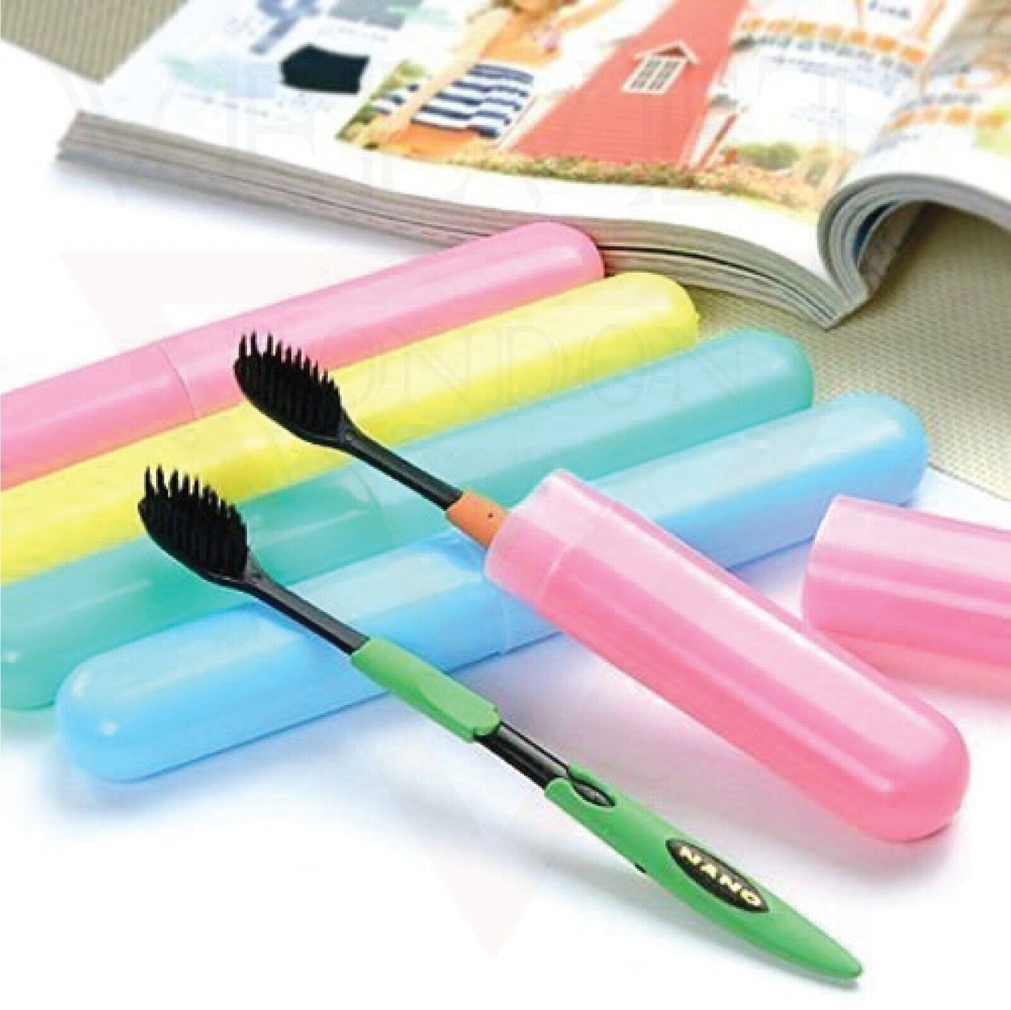 Portable Toothbrush Case Protective Case for Toothbrush Head for Travel 6pcs