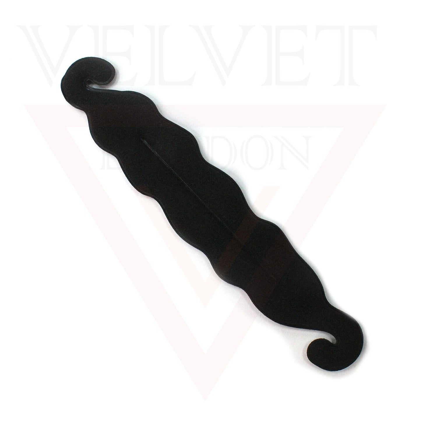 2Pcs Black Bun Maker Sponge Clip Curler Ring Twist Hair Styling Tool Donut Ring
