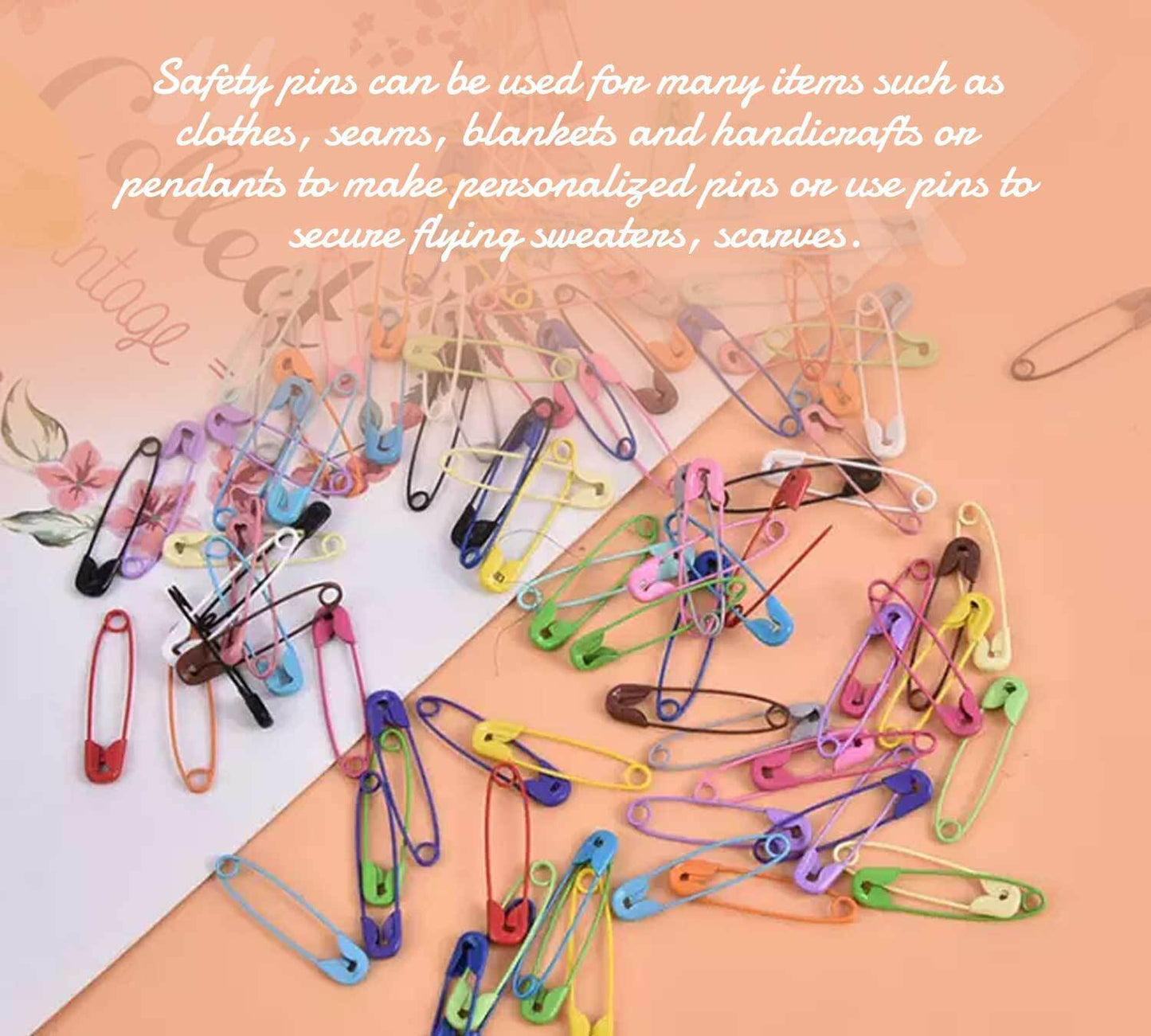 150x Golden Silver Multicolour Safety Pins Craft Sewing Nickel Metal Plated 3 cm