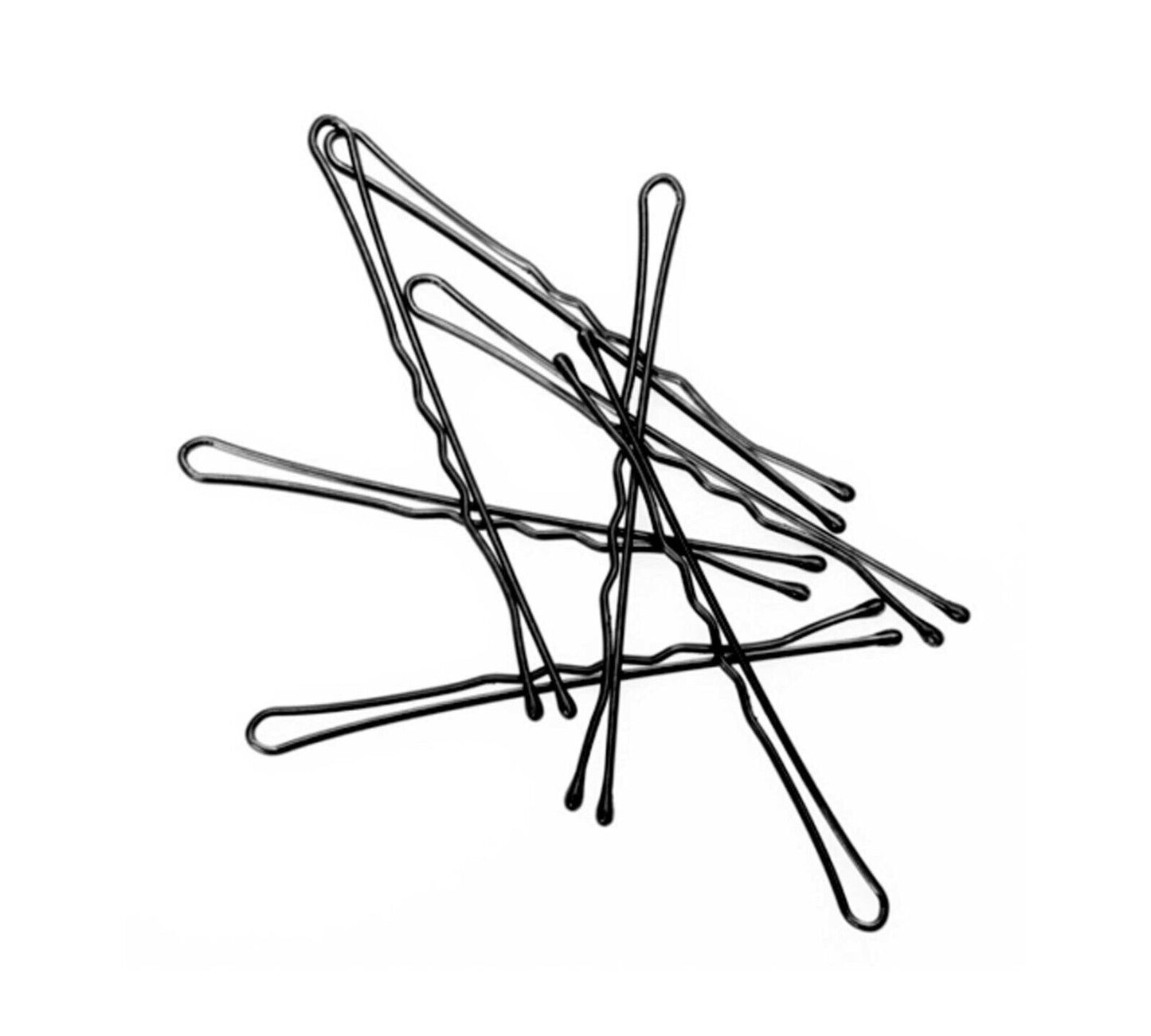 50pcs Wavy Bobby Pins Black Pins Hairdressing Salon Hair Styling Accessories