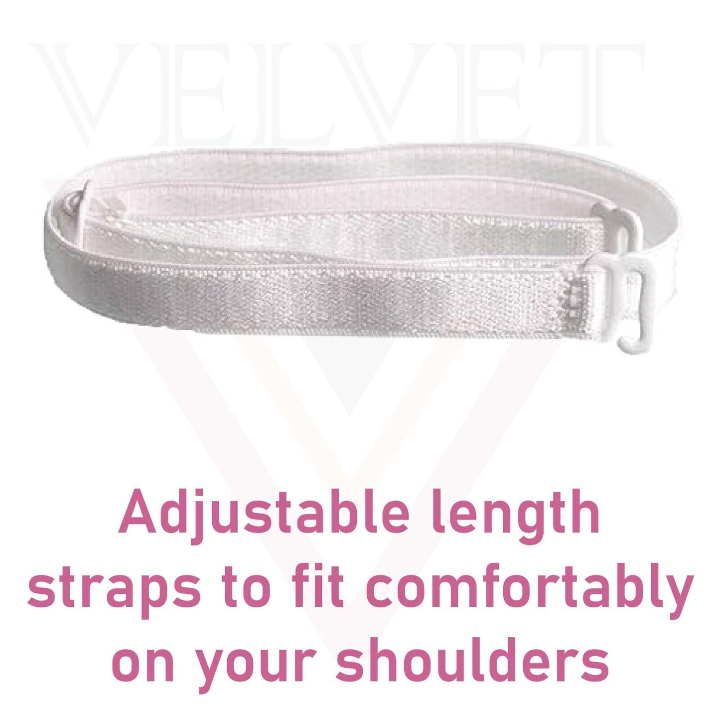 Women's Bra Straps Replacement Elastic Bra Shoulder Straps Non-Slip Lingerie 2X