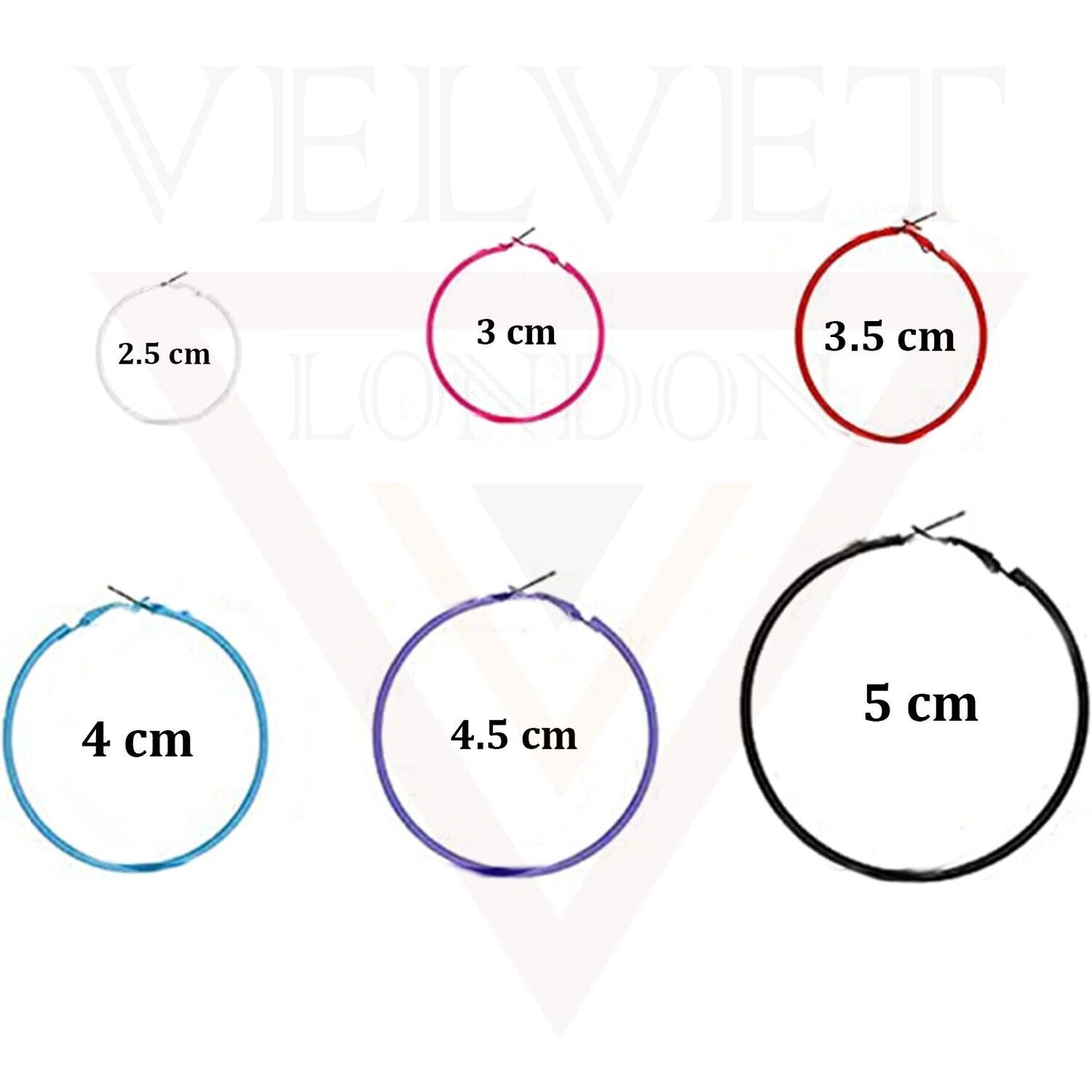 6x Round Hoop Earrings Metal Earrings Set Loop Ear Earring Set For Women Girls