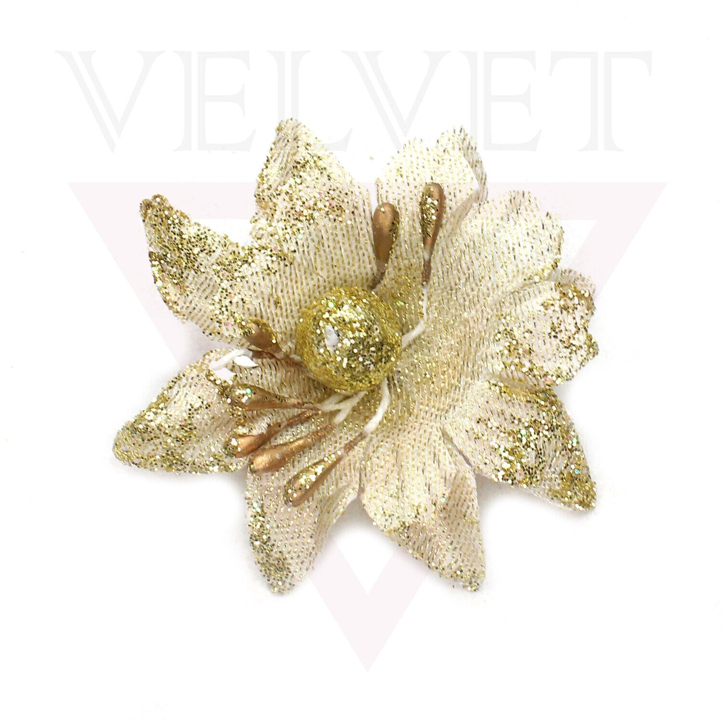Hair Clip Golden Glitter Flower Clip Tiny Hair Clips Pins Party For Baby Girls