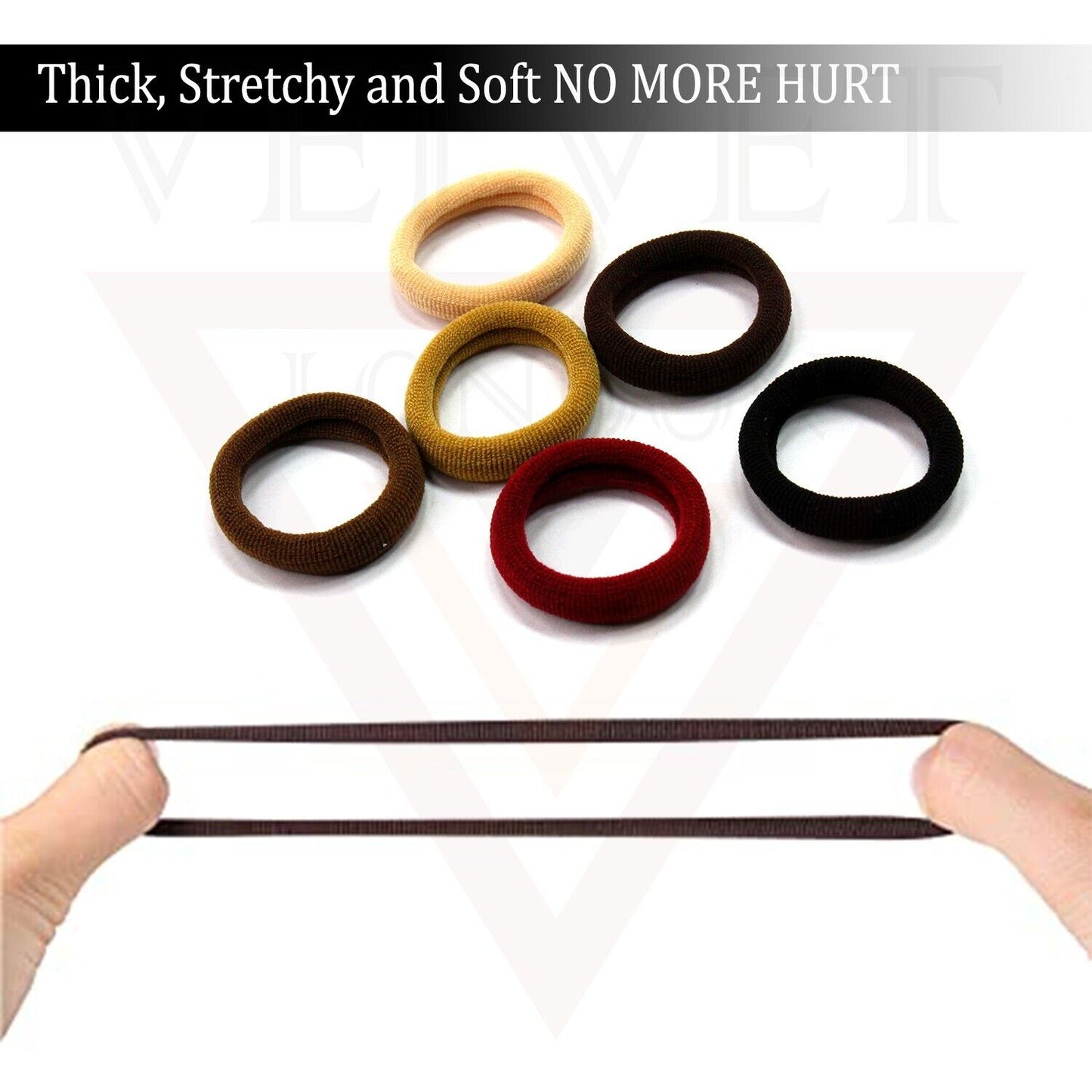 50x Baby Hair Ties Headbands Elastics Dark Hair Band Ponytail Holder Accessories