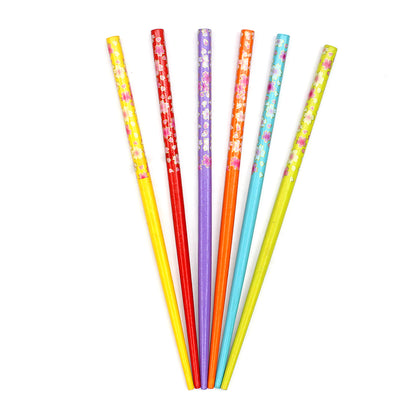 6x Assorted Wooden Colourful Long Hair Sticks Chopsticks Wooden Bun Holder Wood Stick UK