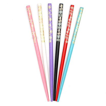 6x Assorted Wooden Colourful Long Hair Sticks Chopsticks Wooden Bun Holder Wood Stick UK