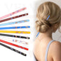 12x Assorted Wooden Colourful Long Hair Sticks Chopsticks Wooden Bun Holder Wood Stick Hair Accessories UK
