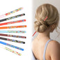 12x Assorted Wooden Colourful Long Hair Sticks Chopsticks Wooden Bun Holder Wood Stick Hair Accessories UK