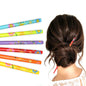 6x Assorted Wooden Colourful Long Hair Sticks Chopsticks Wooden Bun Holder Wood Stick UK