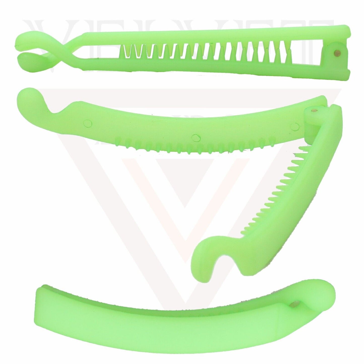 Women's Hairpin Long Banana Clip Catch Ponytail Fish Clip Hair Accessories Girls