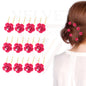 Pink Bridal Hair Pins Rose U Pins Flower Hair Clips Brooch Wedding Bridesmaid