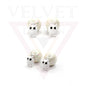 Owl Stud Earrings Pearl Double Sided Ear Studs Light Weight Cute Partywear