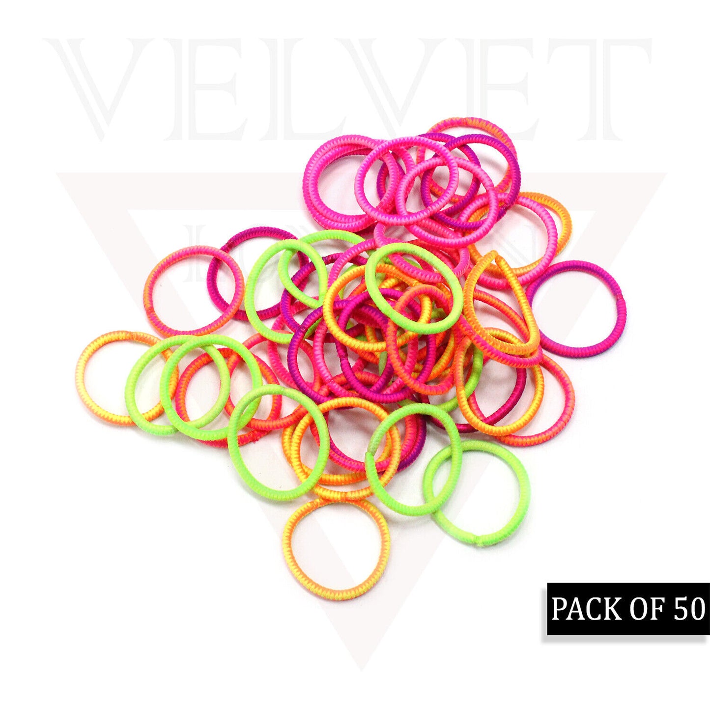 50x Colourful Rubber Bands Children Elastic Hair Bands Rope Hair Ties Ponytail 