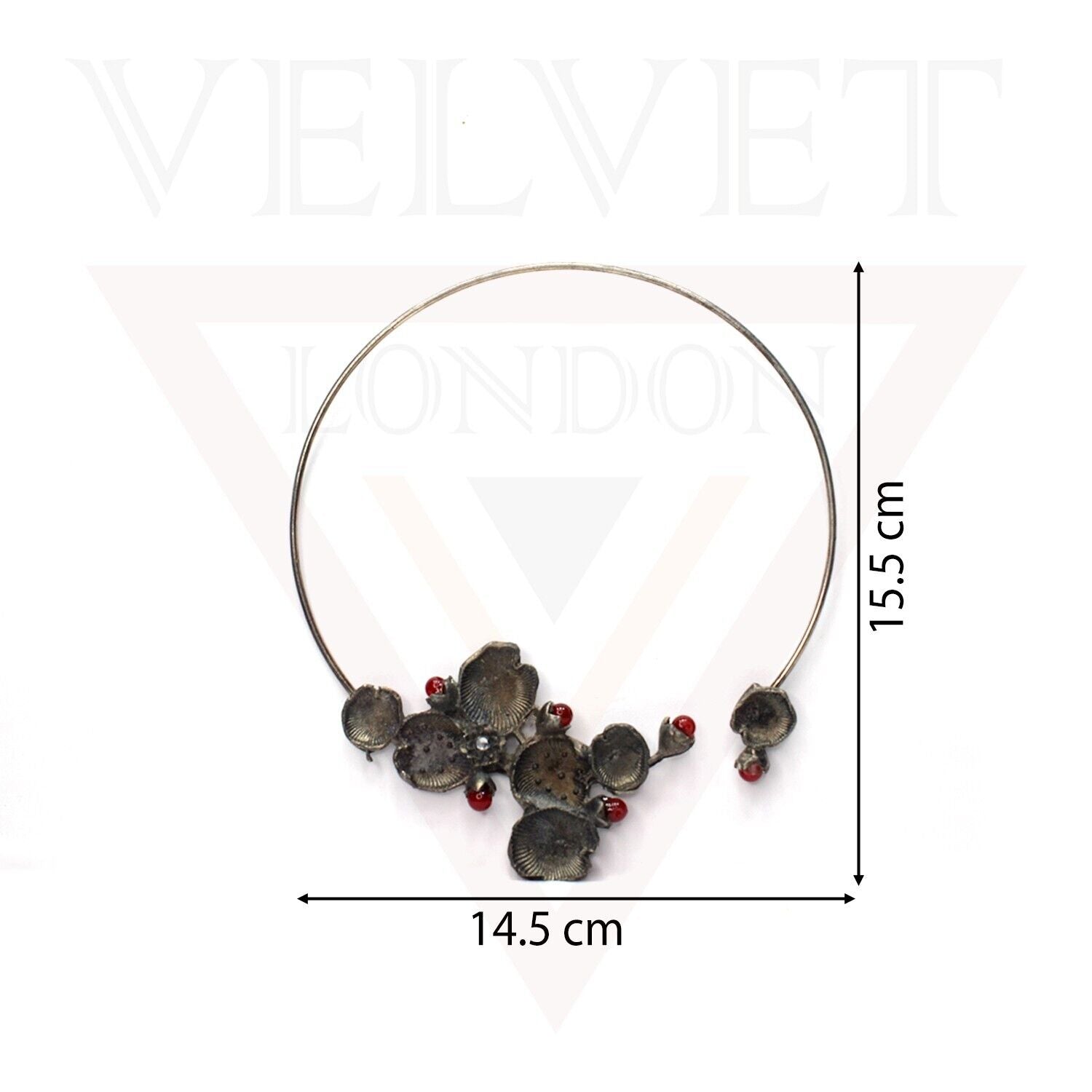 Necklace Antique German Silver Oxidized Traditional Boho Hasli Choker Ethnic