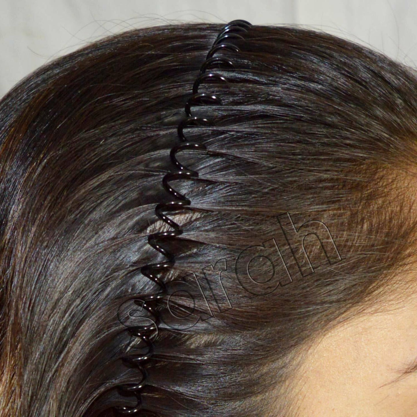 Metal Headbands Wavy Black Hair Band Spring Hair Hoop Black Unisex Men Women