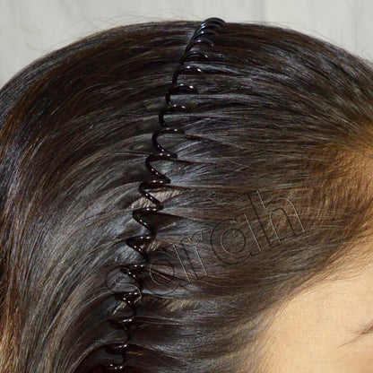 Metal Headbands Wavy Black Hair Band Spring Hair Hoop Black Unisex Men Women