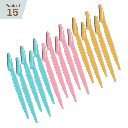 15pcs Eyebrow Razors Facial Hair Remover Shaver Trimmer Shaper Tool For Unisex