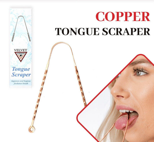100% Copper Tongue Cleaner Ayurvedic Mouth Scraper Oral Care Dental Hygiene