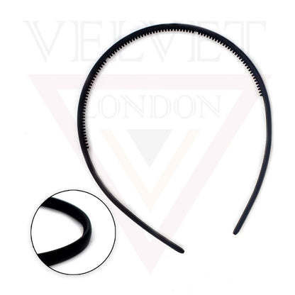 6x Black Matte Hair Hoop Grip Teeth Comb Frosted Hair Band HeadBand Girls Ladies
