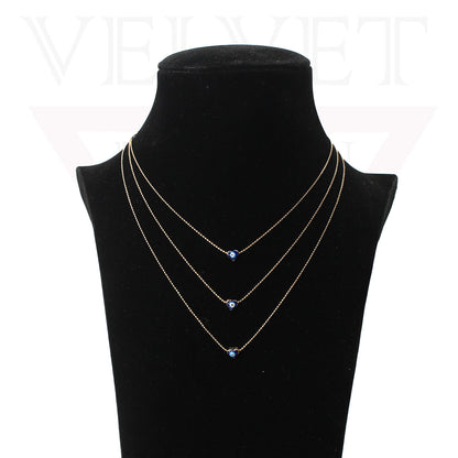 Trendy Golden Multi Layer Chain Necklace Oxidised Evil Eye Pendant Beachwear