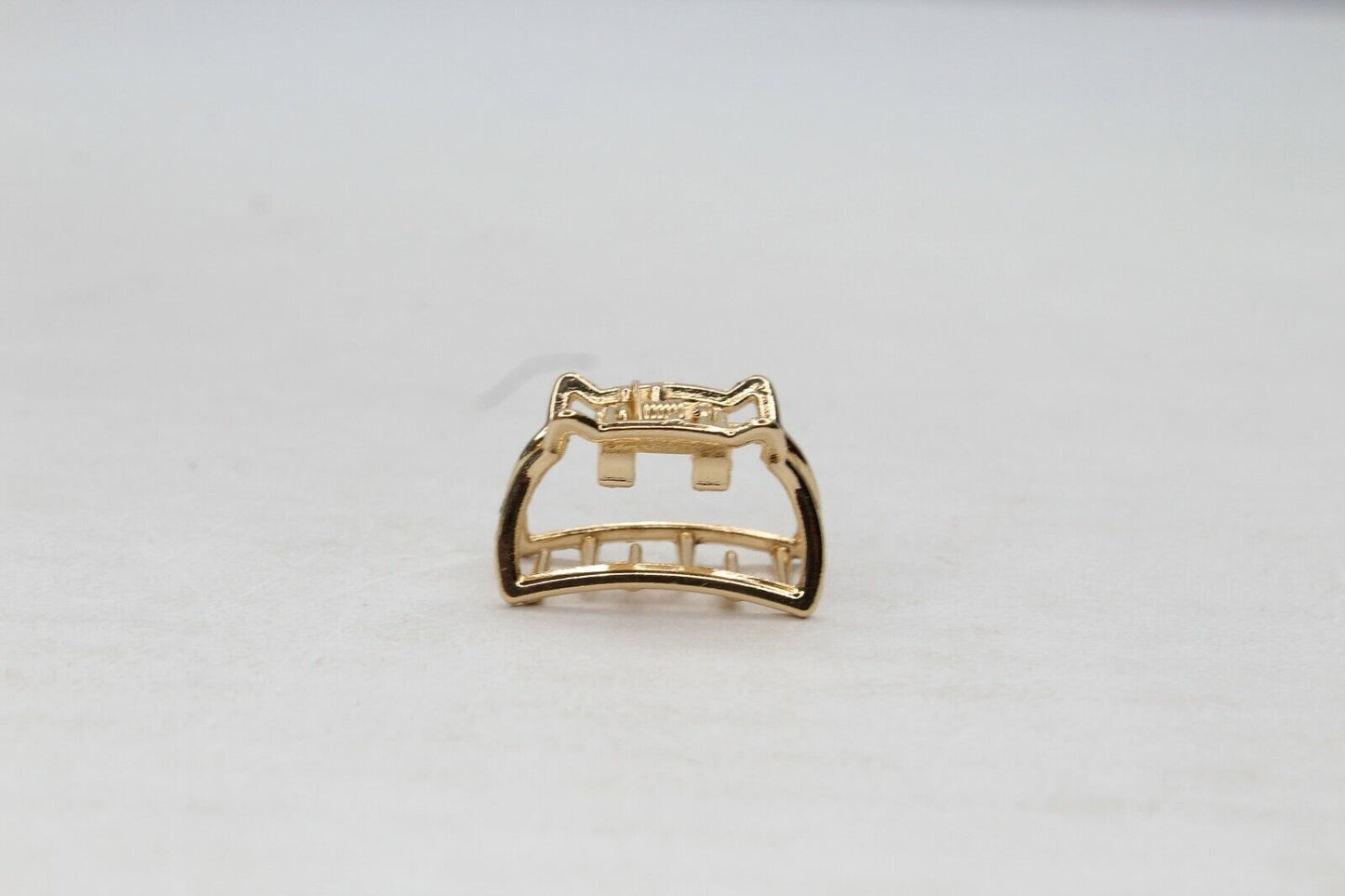 Golden Mini Hair Claw Metal Tiny Hair Jaw Clips Hair Clamp Small Barrattes 2pcs