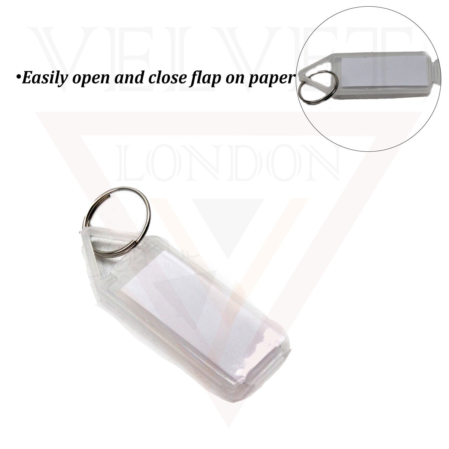 Keychain Tag Label Key Ring ID White Decorative Purpose On Keys Luggage Label