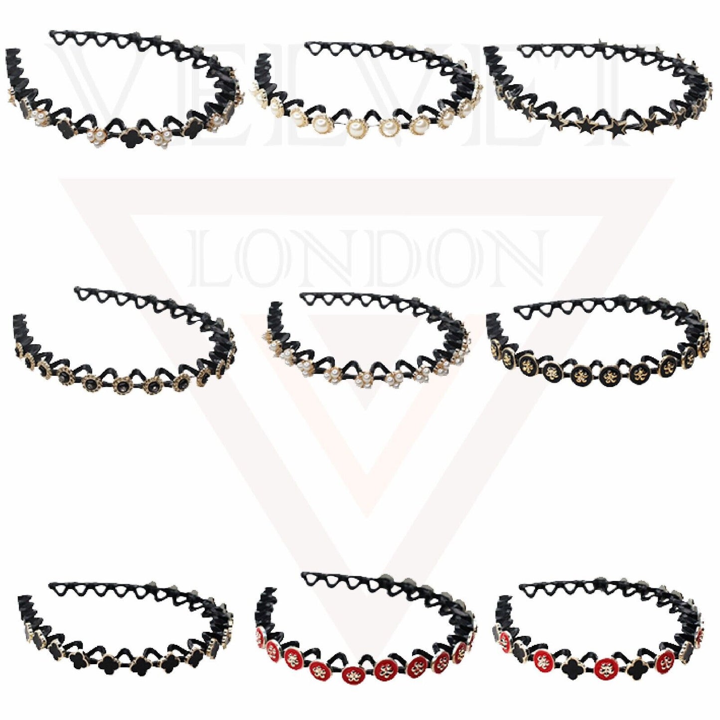 Non-slip Hair Band Flower Pearl Headwear Headband Diamond Hair Hoop New