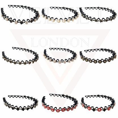 Non-slip Hair Band Flower Pearl Headwear Headband Diamond Hair Hoop New