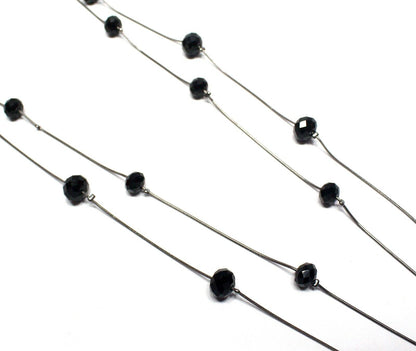 Black Breads Double Layered Long Chain Necklace Partywear Sweater Chain Gift