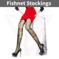 Sexy  Sheer Fishnet Tights High Waist Mesh Pantyhose Patterned Stocking Black