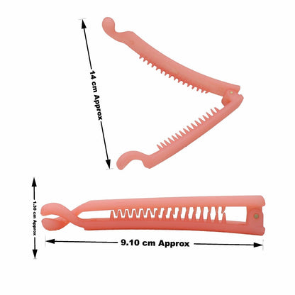 Women's Hairpin Long Banana Clip Catch Ponytail Fish Clip Hair Accessories Girls