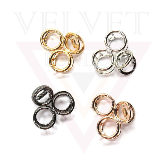 4x Hair Claw Clip Metal Hair Clamp Non-Slip Clutchers Barrette Women Accessories