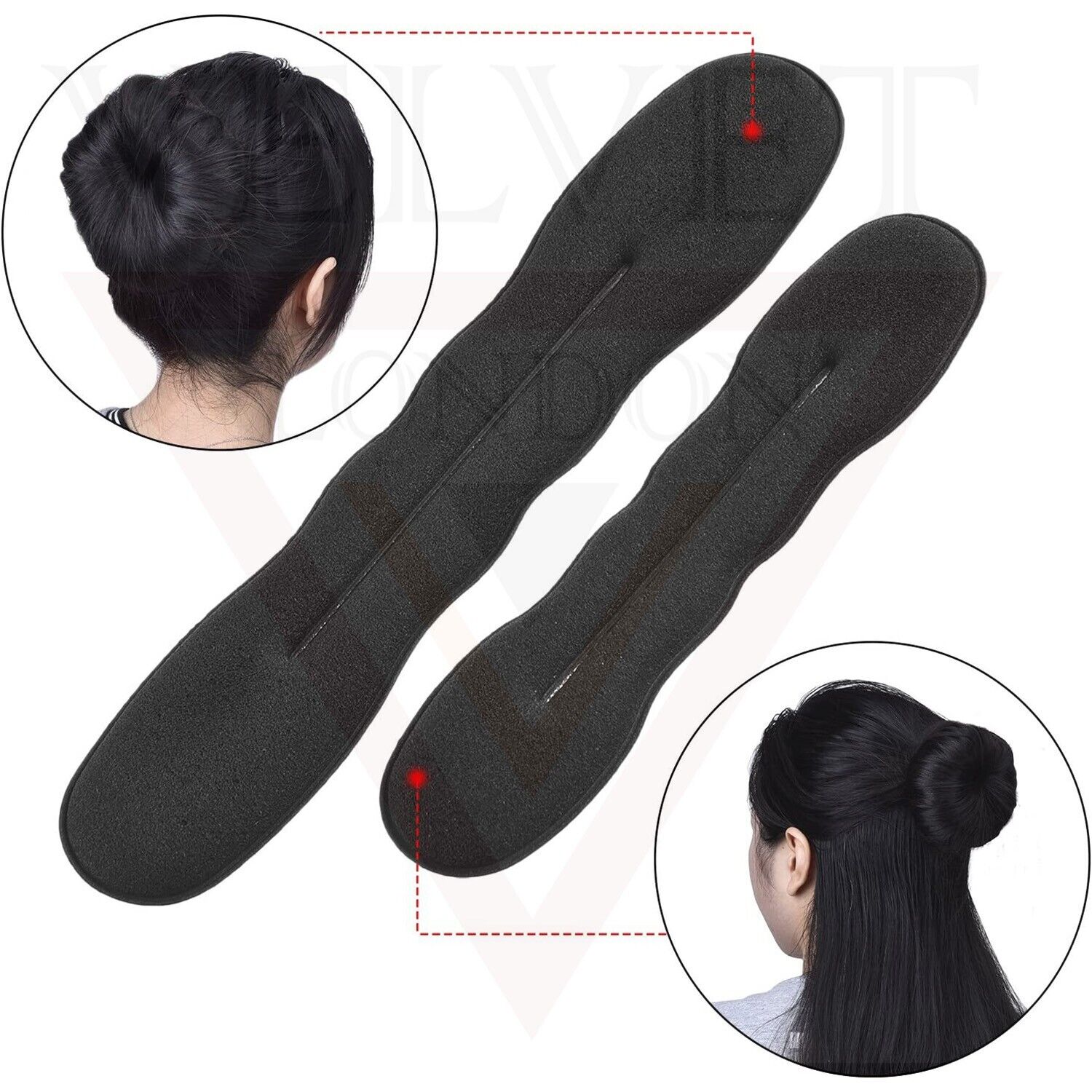 6Psc Bun Makers Upgraded Hair Holder Sponge Hair Clips Styling Donut Buns Tools